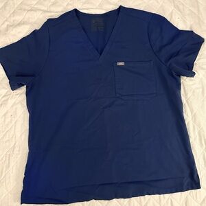 FIGS scrub top denim blue